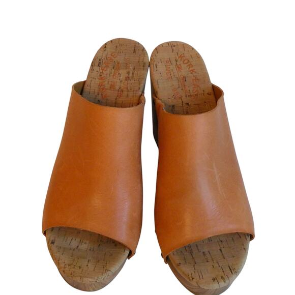 Kork Ease Danika Orange Papaya Studded Platform Heel Wedge Clog Women's 9 - Picture 3 of 10